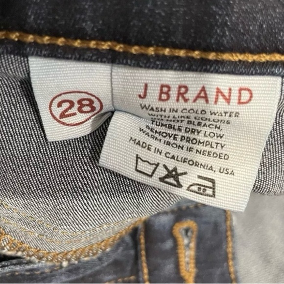 JBrand Women’s Jeans Size 28 Dark Denim Skinny Zipper Front Button Closure - Picture 3 of 5